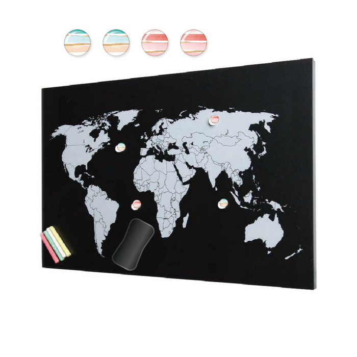 World Map Dry Eraser Board