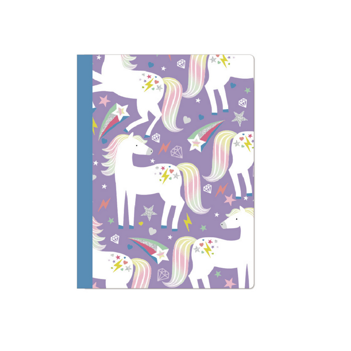 Unicorns A5 Composition Book
